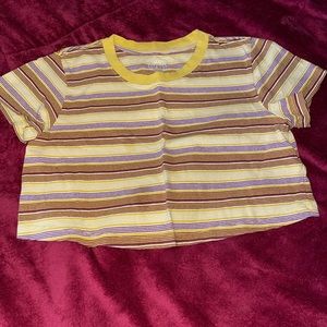 Colourful wide crop top